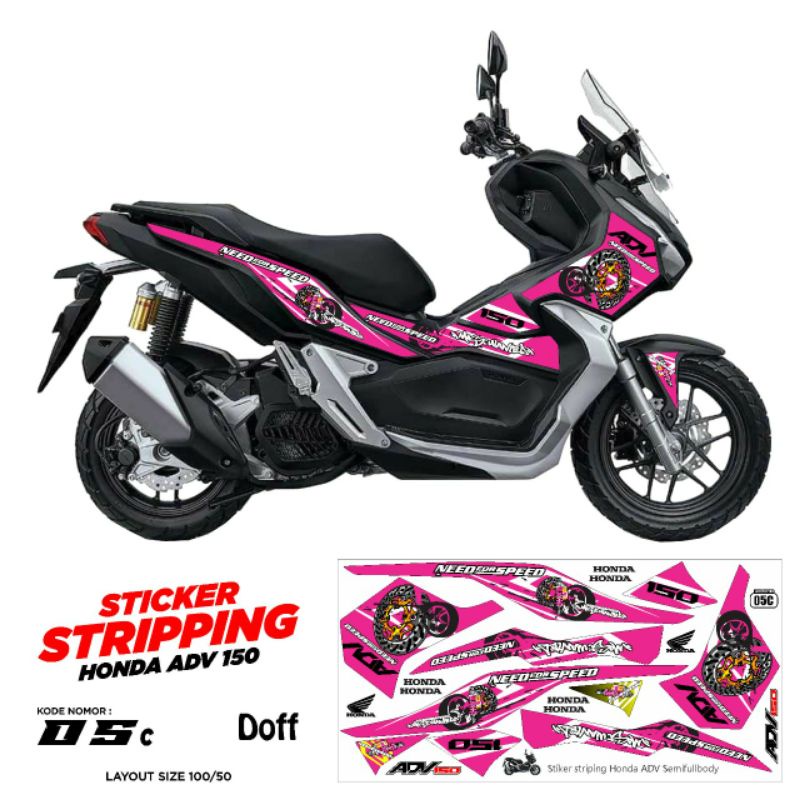 Honda ADV 150/160 variation Striping Decal, full body sticker, Honda ...