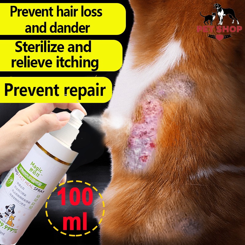 Veterinary 100ML Pet Wound Spray for Dogs Cats Antifungal