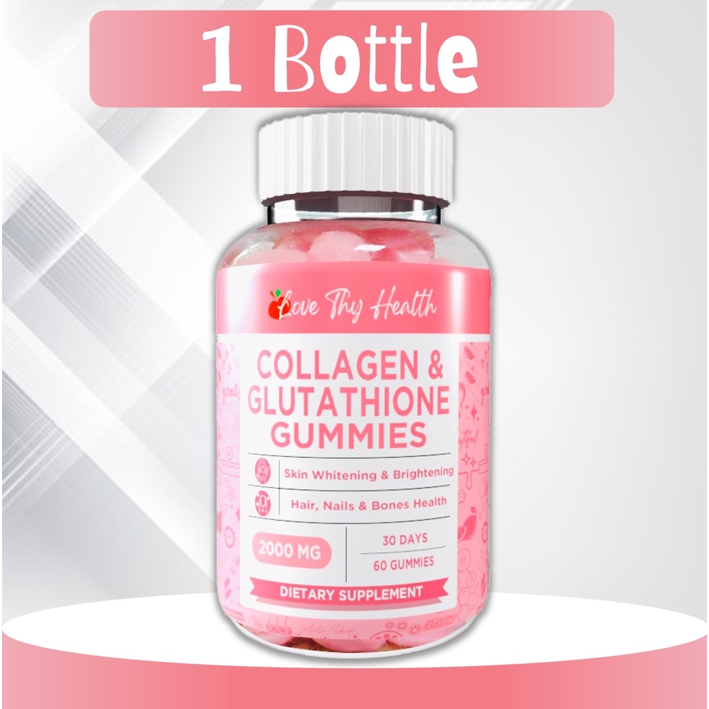 Love Thy Health Collagen & Glutathione Gummies 60 gummies per bottle