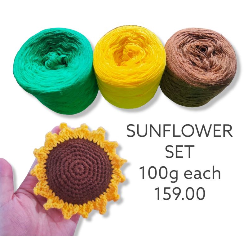 YUNA'S YARN Soft Indophil Yarn for Crochet / Gantsilyo Sunflower