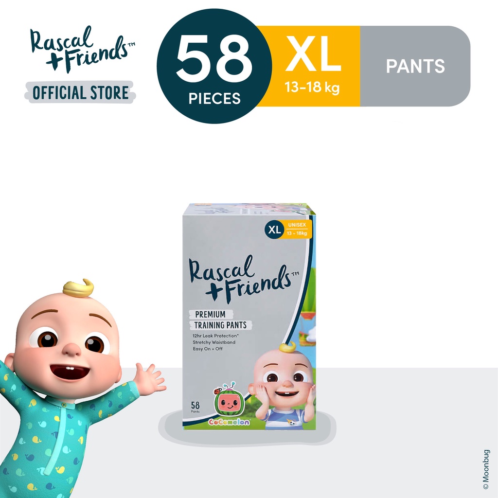 Rascal + Friends x Diaper Pants Xl, 58 Pads (Promo Box