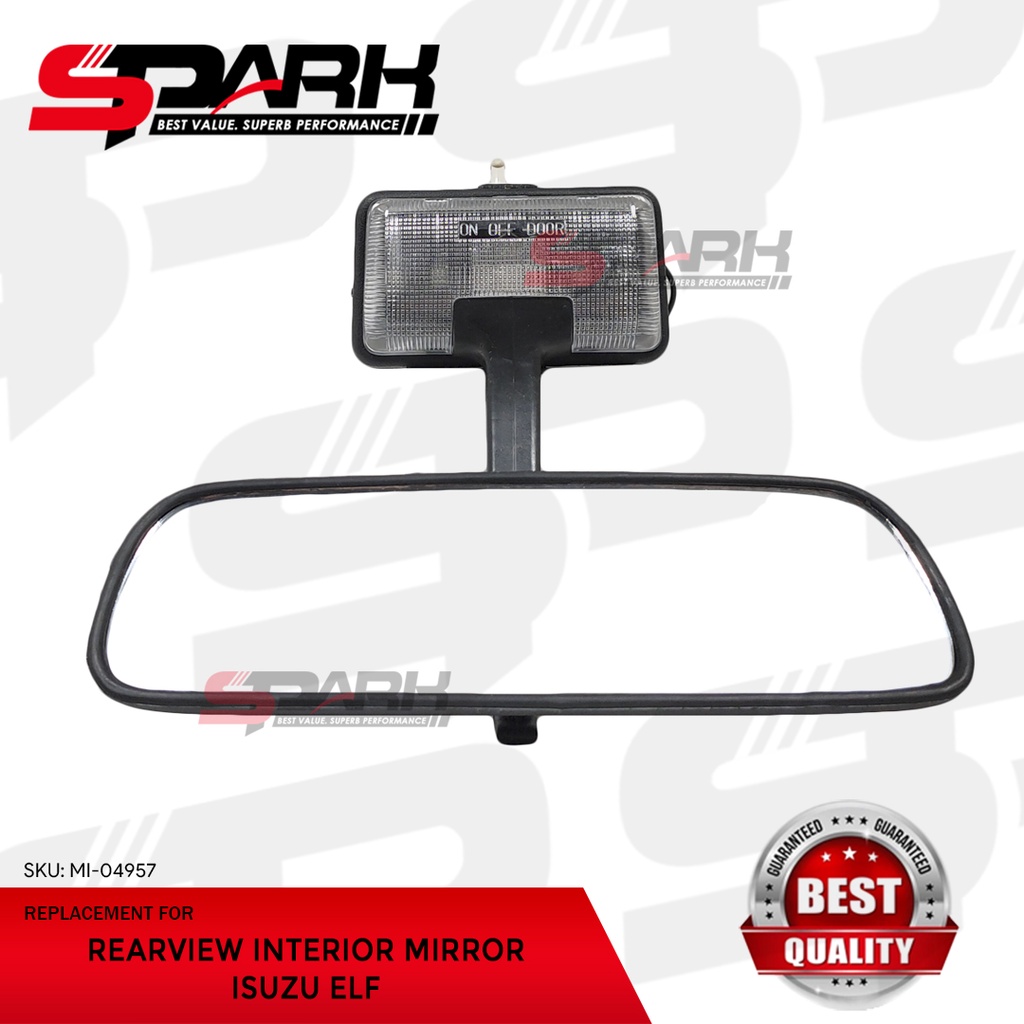 Interior Rearview Rear View Mirror with Dome Light for Isuzu Elf NPR