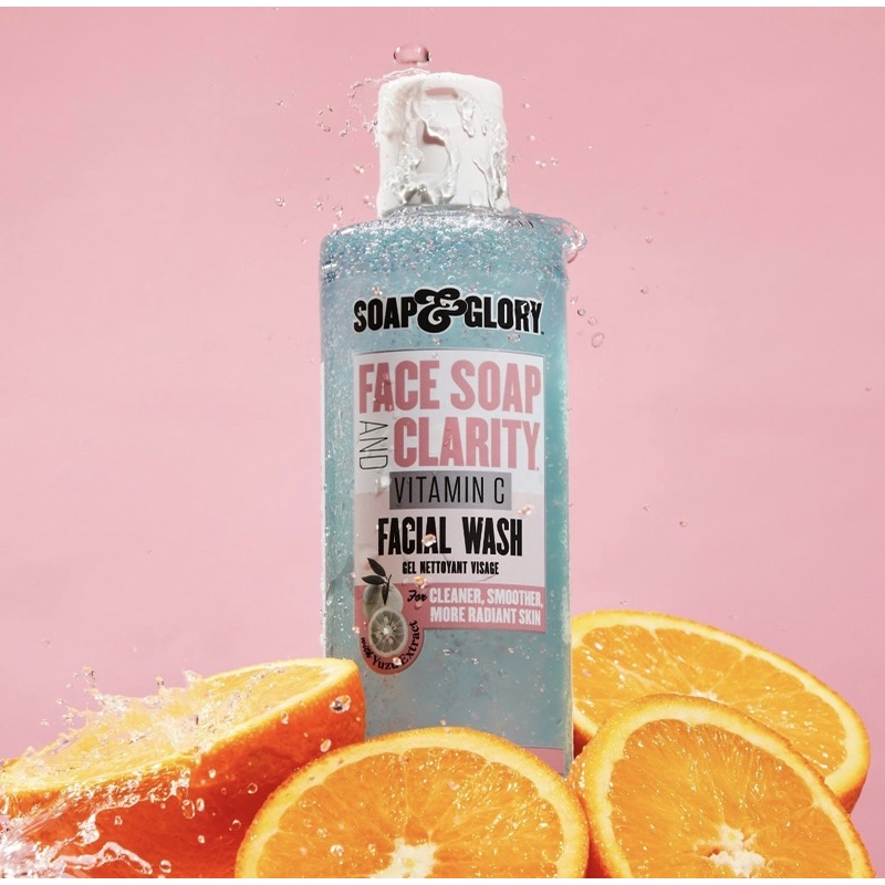 New Soap & Glory Face and Clarity 3in 1 Daily Detox Vitamin C Facial Wash 350ml Shopee