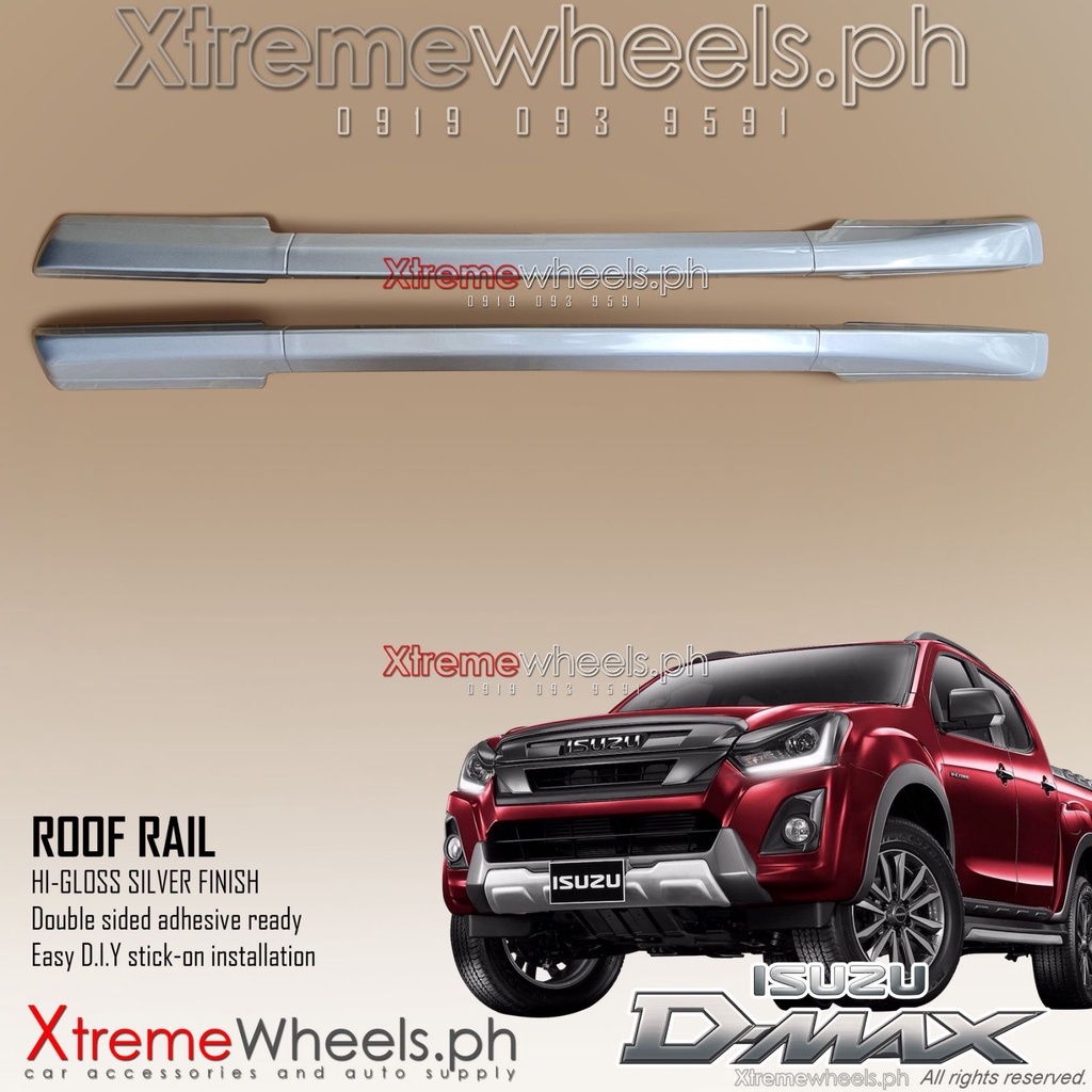 Isuzu Dmax 2015-2024 Silver Roof Rail / Roofrail ( D-max accessories ...