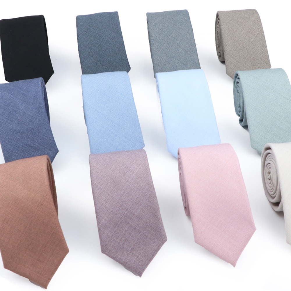 Men's Skinny Tie 5-Pack - 2 Inch Wide, 59 Inch Long, Solid Color Polyester Ties For Weddings & Groomsmen - View #5
