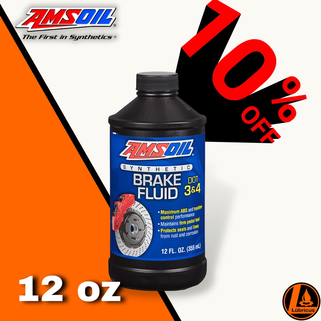 Amsoil Synthetic Brake Fluid DOT 3 and DOT 4 12oz 355ml Shopee