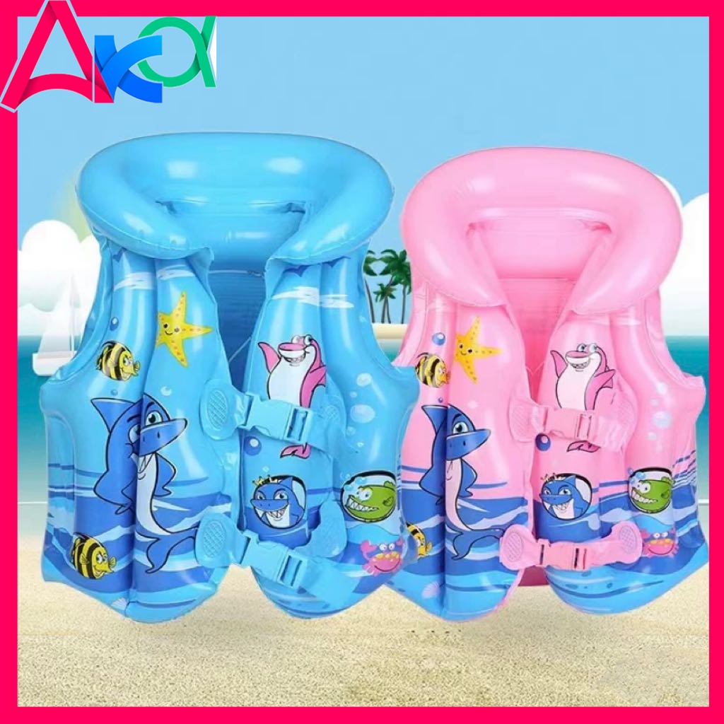 S/M/L Cartoon inflatable swim vest jacket for kids,toddlers,safety vest