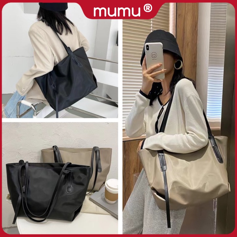 Mumu 3024 Ladies Nylon Fashion Tote Bag With Zipper Waterproof Shoulder ...