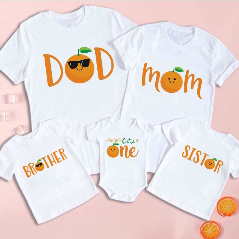1pc Cuties Family TShirts Baby Girl 1st Birthday Party Family Wear