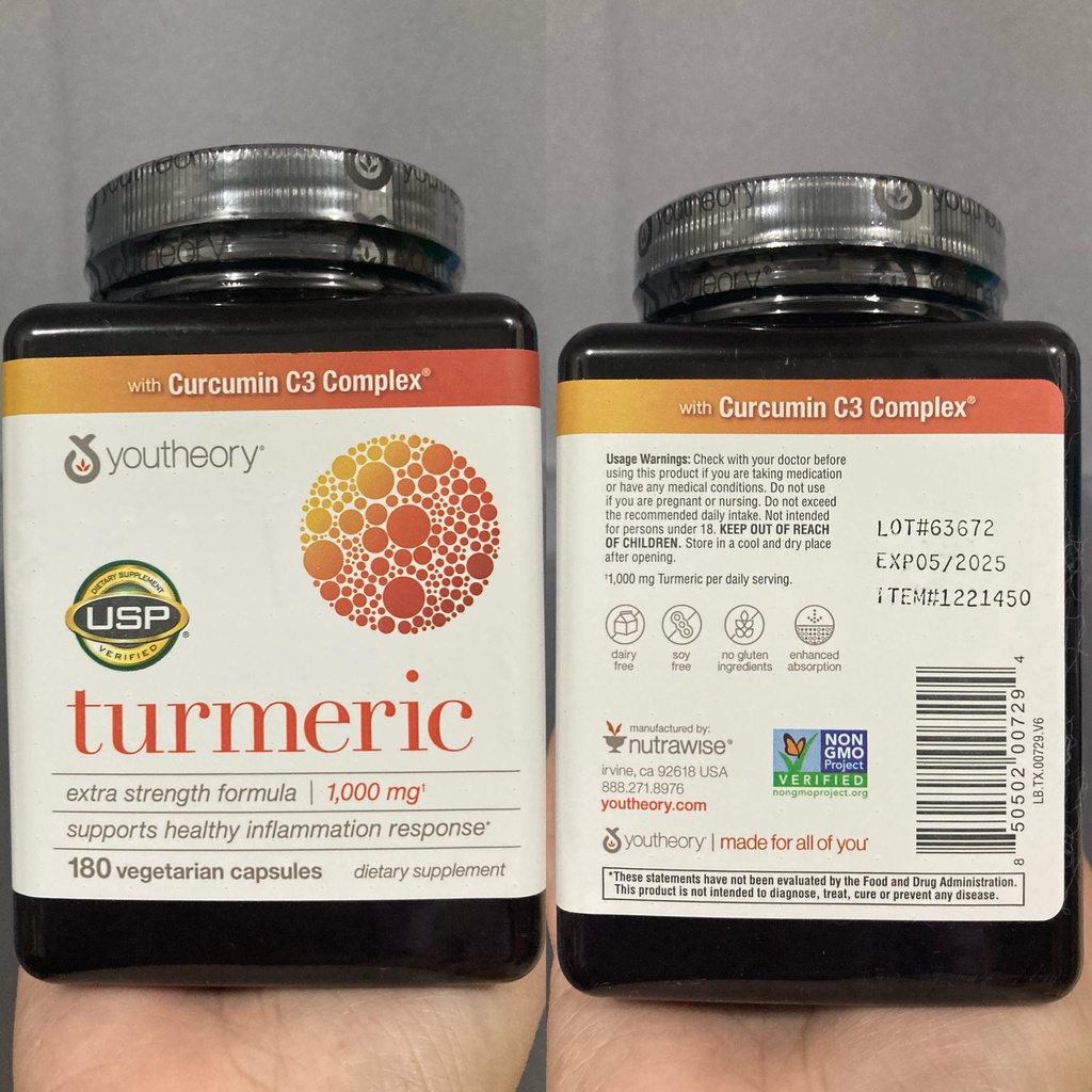 Youtheory, Turmeric, 180 capsules Shopee Philippines