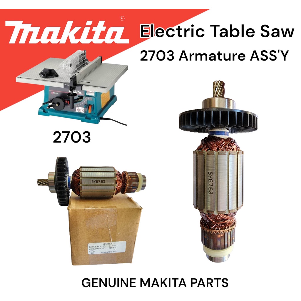 Original Makita Armature Assembly for Electric Table Saw 2703 Shopee