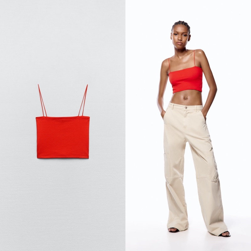 ZARA STRAPPY CROP TOP Shopee Philippines