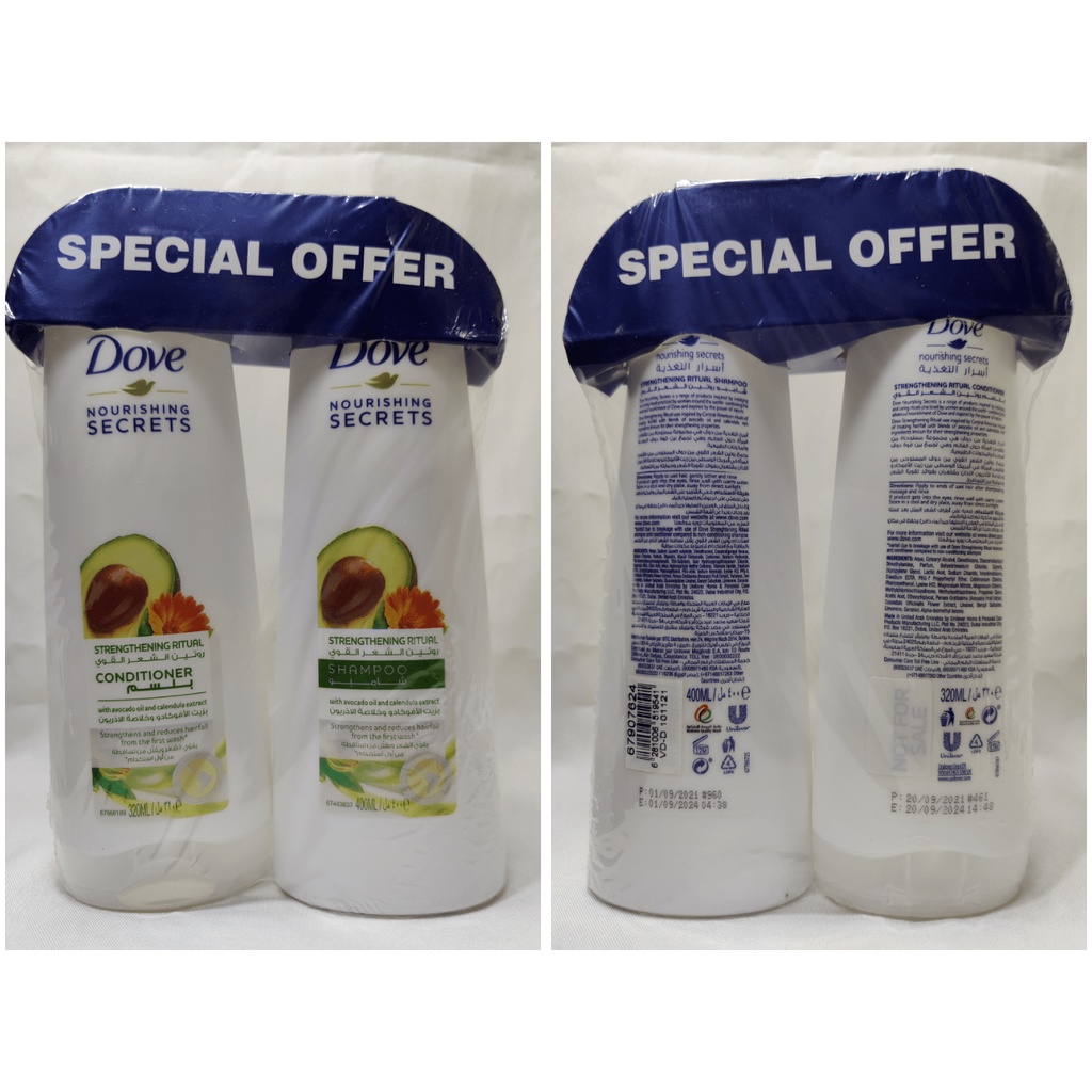 Dove Strengthening Ritual Avocado Shampoo 400ml & Conditioner 320ml