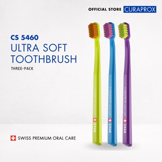 Curaprox Toothbrush Set, 5460 Ultra Soft Retro Edition, Blue-Orange