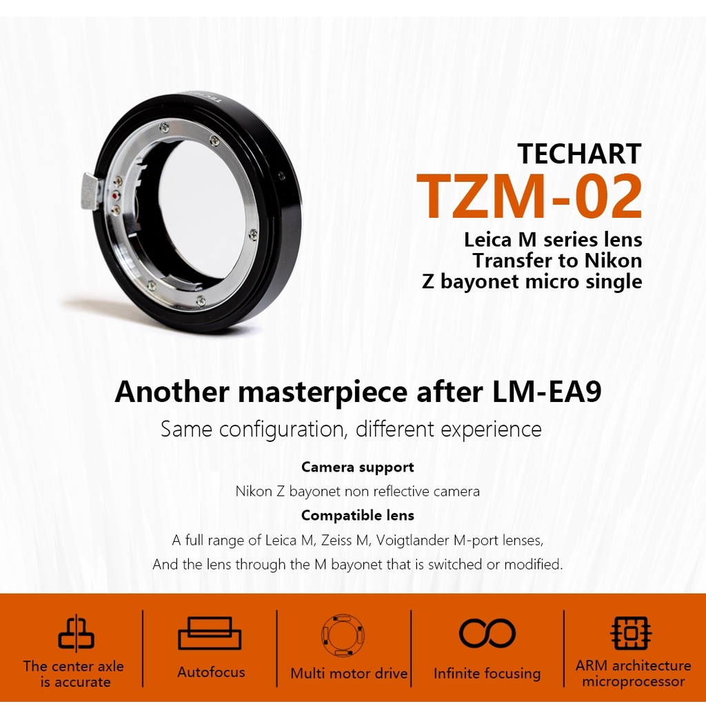 TECHART TZM-02 Auto Focus Lens Adapter Ring For Leica LM Zeiss ZM