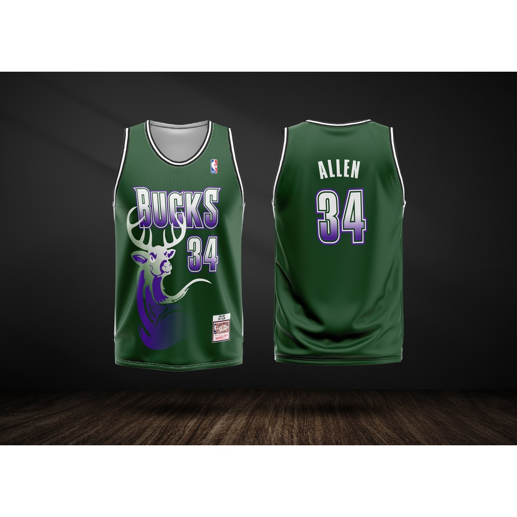 milwaukee bucks ray allen jersey