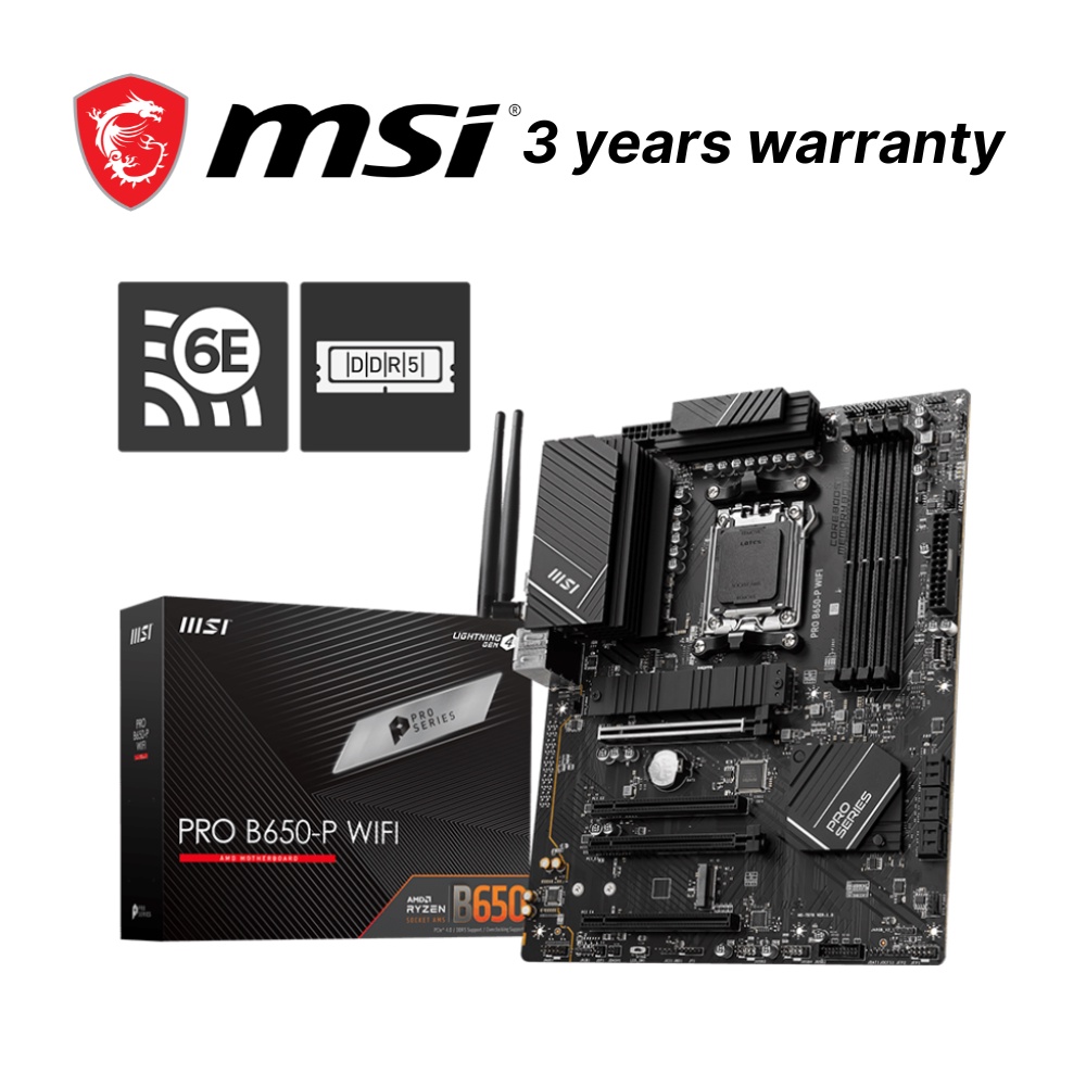 MSI Pro B650P WiFi ATX AM5 DDR5 Motherboard Shopee Philippines