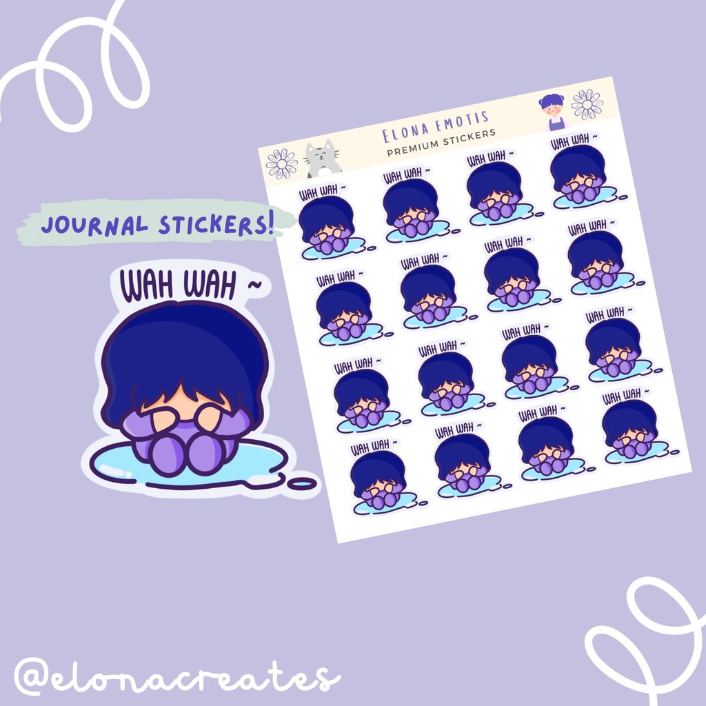 Crying Mood Activity Planner And Journal Stickers EC-1164 | Shopee ...