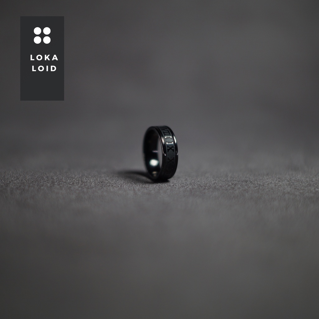 Men's and Women's 6mm Basic Ring Black Roman Stainless Steel Anti-Rust ...