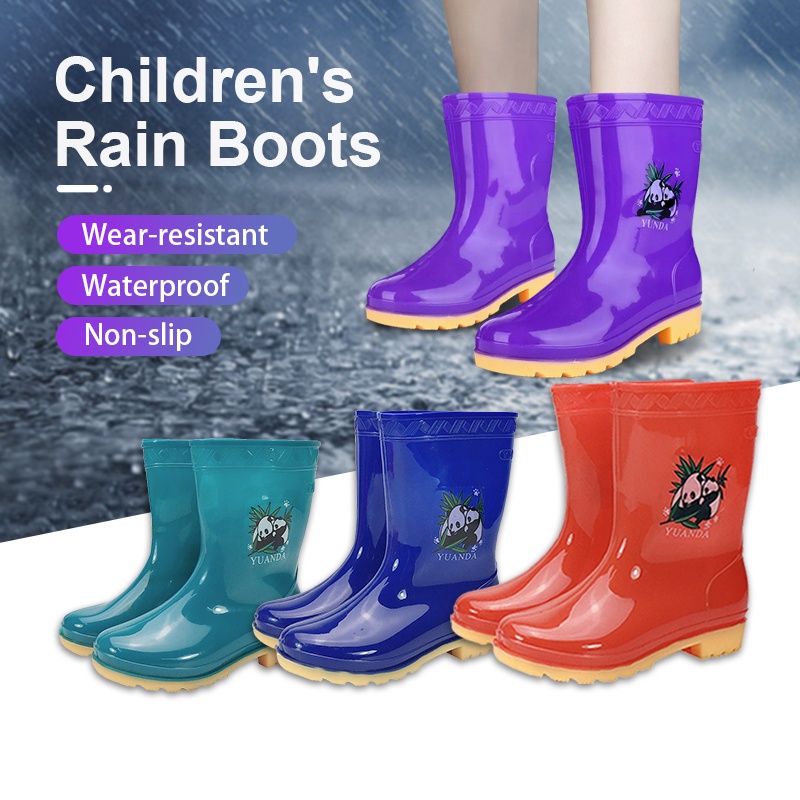 Rain Boots For Kids Protection Waterproof Nnonslip Shoes Rainy Shoes