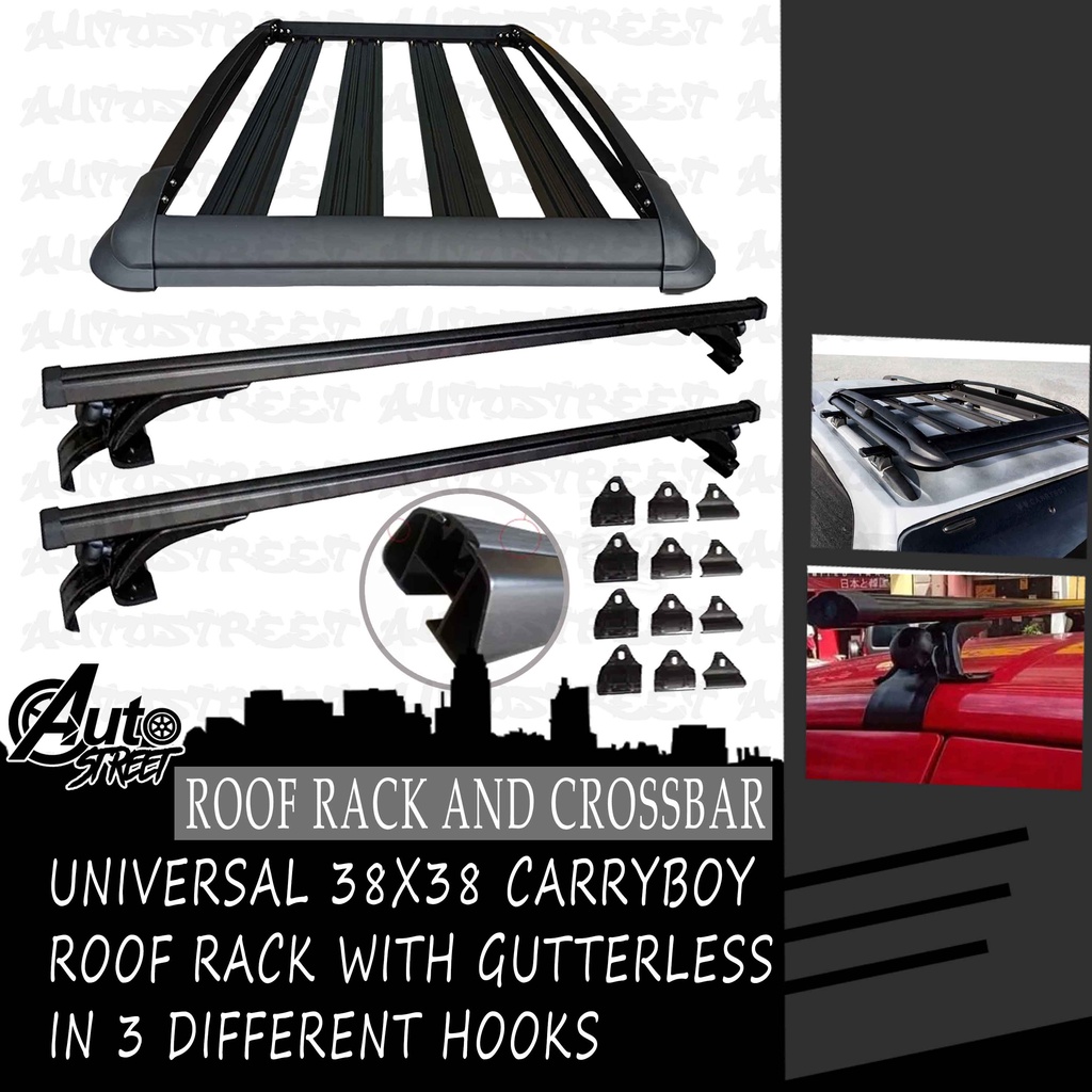 Universal 38x38 Carryboy Roof Rack Topload Carrier Bundle with HD ...