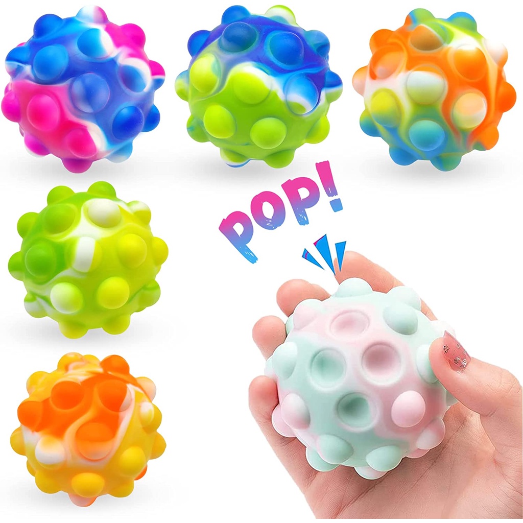 3D Pop it Fidget Ball Toys Decompression Finger Squeeze Toys for Family ...