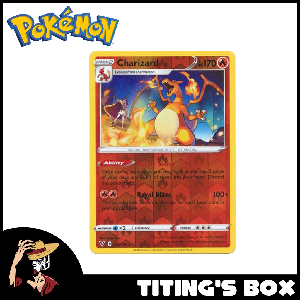EN] Pokemon TCG Charizard 025/185 Rev Holo - Vivid Voltage | Shopee  Philippines