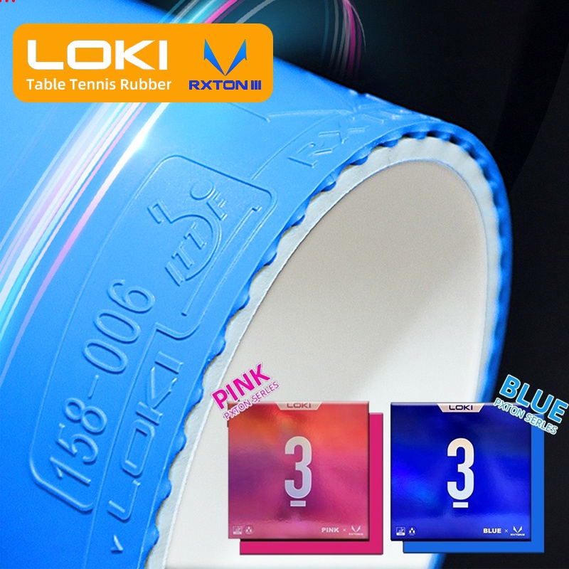 LOKI RXTON 3 Blue Pink Table Tennis Rubber Pimplesin Tacky Ping Pong