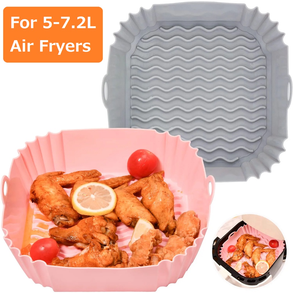 Reusable Square Air fryer Liners for 5L Air Fryer, FoodGrade Silicone
