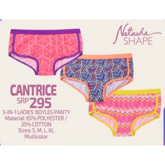 Ladies boyleg panty Natasha Panties original Shopee Philippines