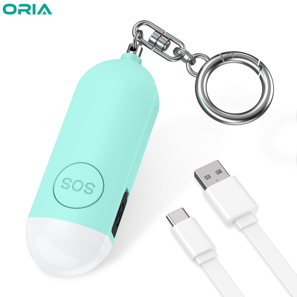 ORIA Rechargeable Personal Alarm Device Self Defense Keychain for Women ...