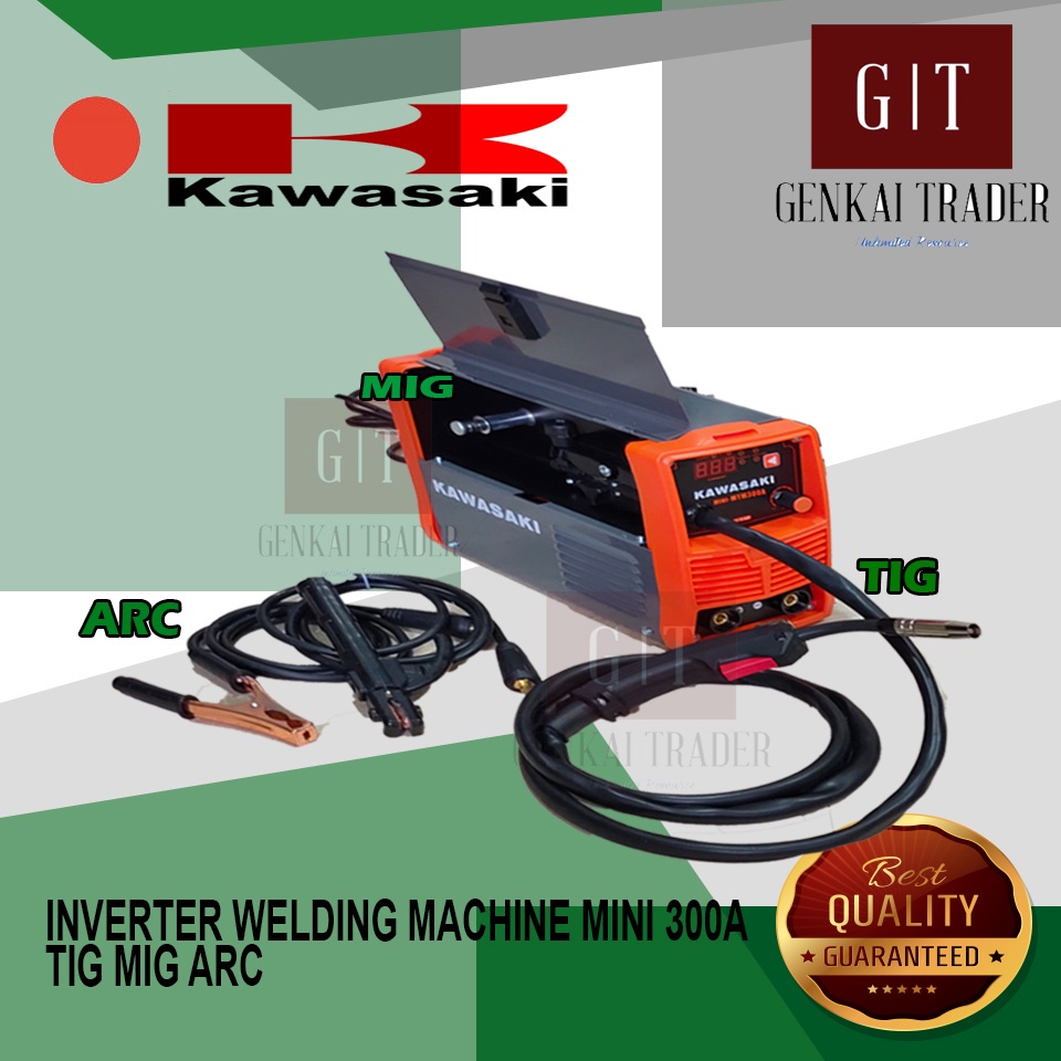 Kawasaki Mini Inverter Welding Machine 300A 3in1 TIG MIG ARC Shopee