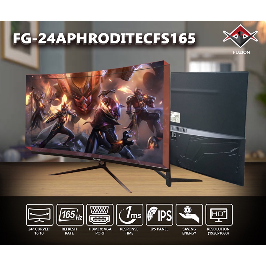 FUZION 24" APHRODITE 165HZ GAMING MONITOR | Shopee Philippines