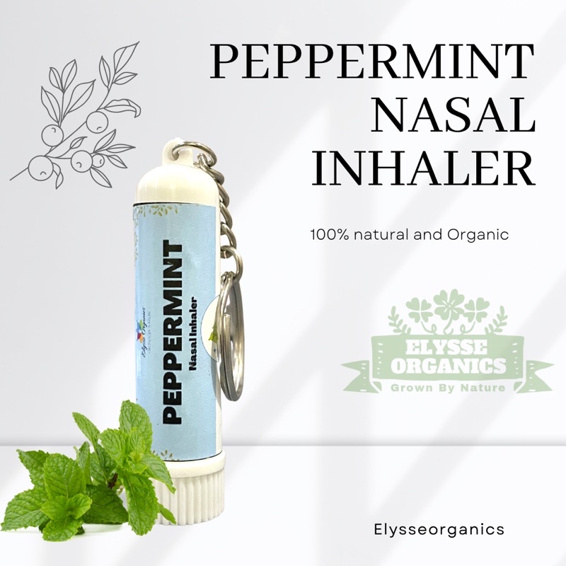 PEPPERMINT ESSENTIAL OIL NASAL INHALER Elysse Organics inhaler | Shopee ...
