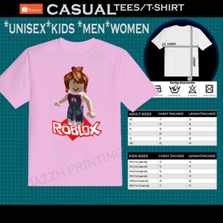 Roblox Tshirt / mobile game gaming Tee / gamer T-shirt Girl Shirt DIY Name  Cute Game baju roblox gfx baju baby tshirt Pink Age 9-11