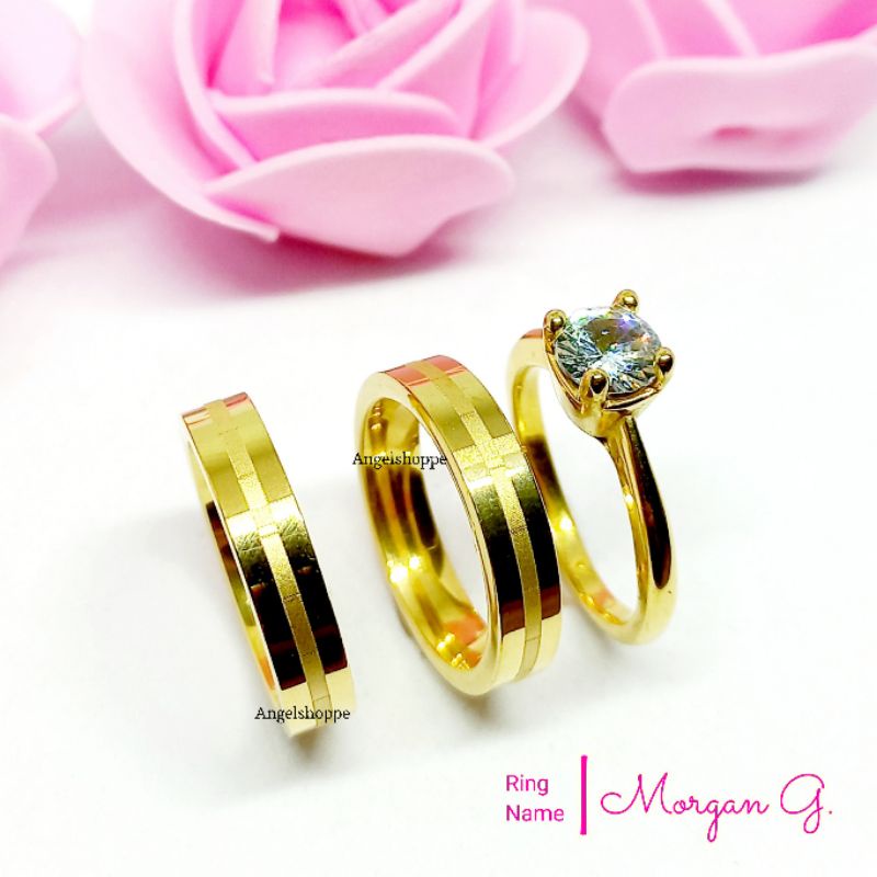 3in1 Set [Wedding ring and Engagement Ring] | Shopee Philippines