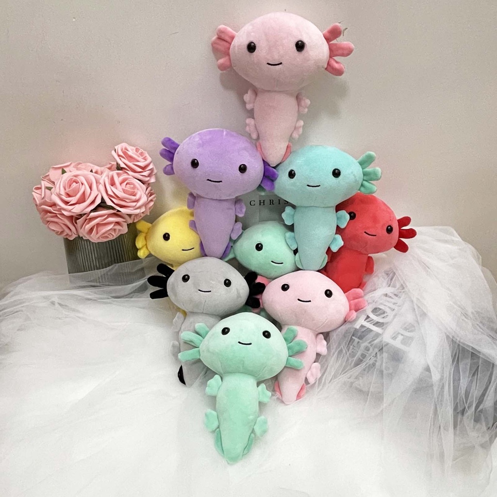 20cm Kawaii Axolotl Plush Toy Cartoon Cute Animal Stuffed Plushie Doll ...