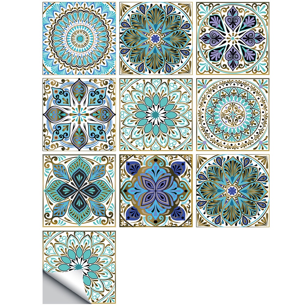 [READY STOCK] Simulated Tile Stickers Vintage Bathroom Floor Retro ...