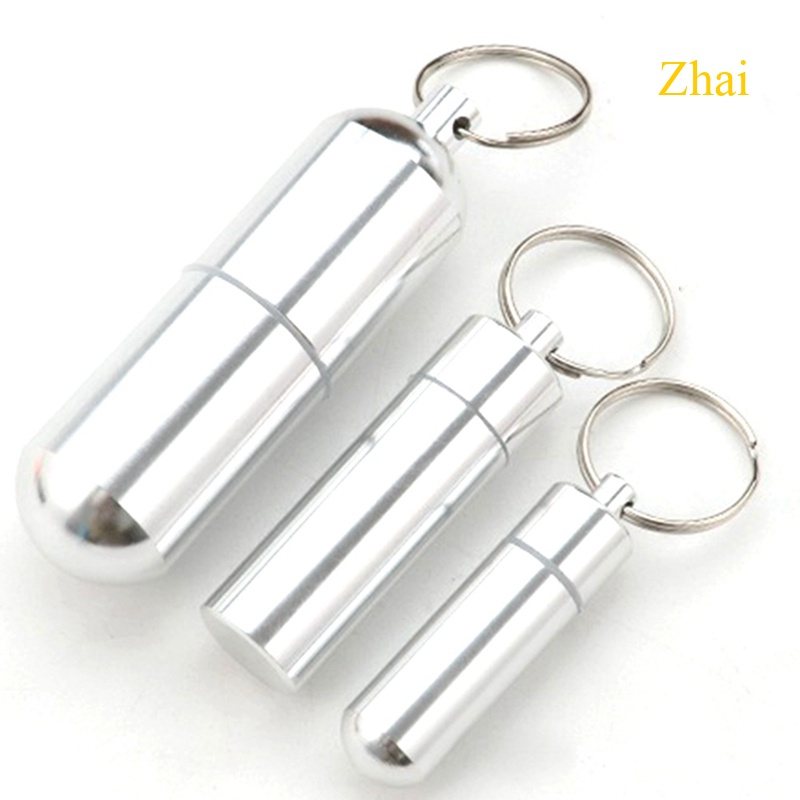 Waterproof Stainless Steel Medicine Pill Container Holder Box Bottle ...