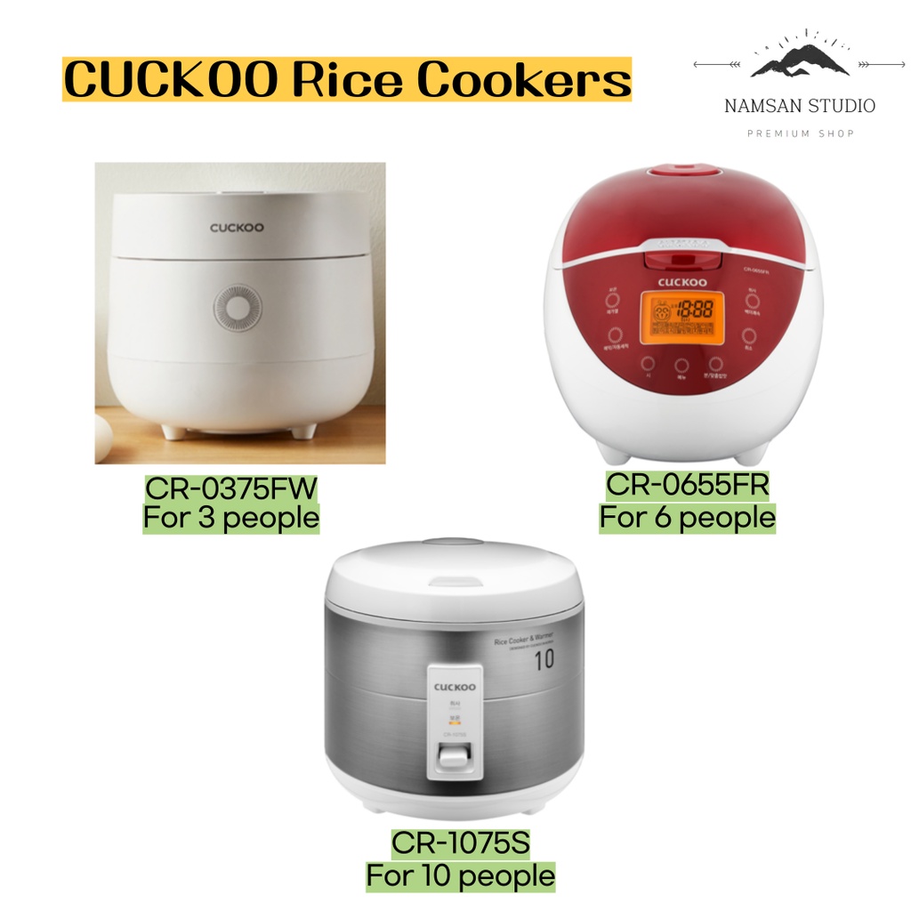 CUCKOO Rice Cookers, CR0375FW For 3 people, CR0655FR For 6 people, CR