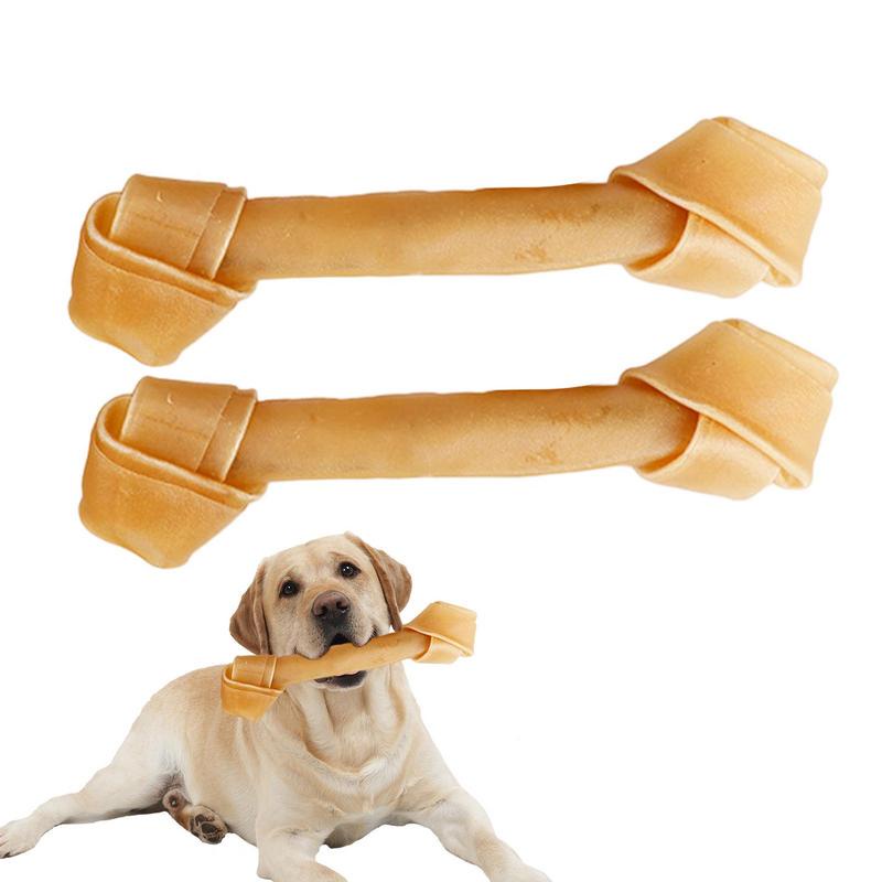 Bonnie's Choice cowhide Rawhide Natural Knotted Bones 20cm Shopee