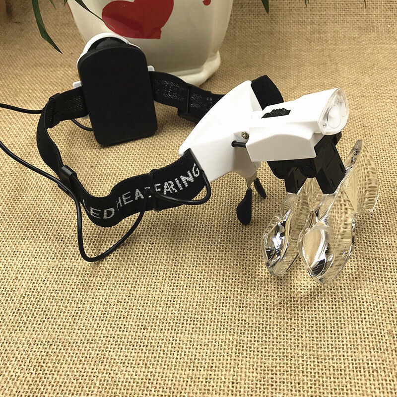 1X6X LED Head Visor Surgical Dental Magnifier Loupe Headband