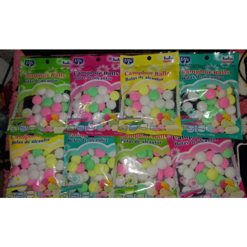 Alcampor/Camphor/Napthalene/Moth Balls/Closet Deodorizer 100g Shopee