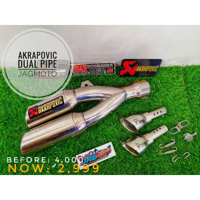 akrapovic dual pipe exhaust Shopee Philippines