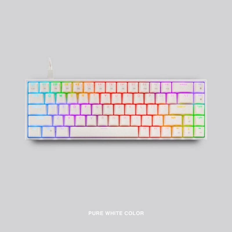 Rexus Bezel-Less RX-D68 WHITE GAMING KEYBOARD | Shopee Philippines