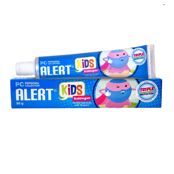 ALERT KIDS TOOTHPASTE BUBBLEGUM WITH VITAMIN C 50 G | Shopee Philippines