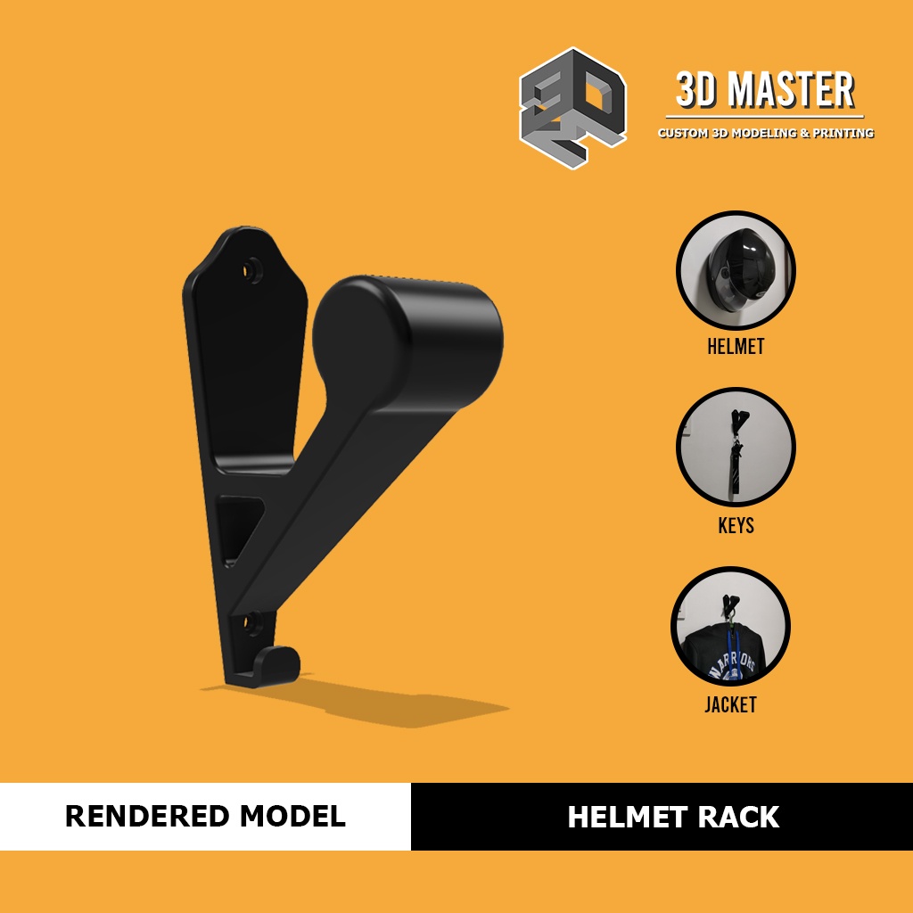 3D Printed WallMounted Helmet Hook Shopee Philippines