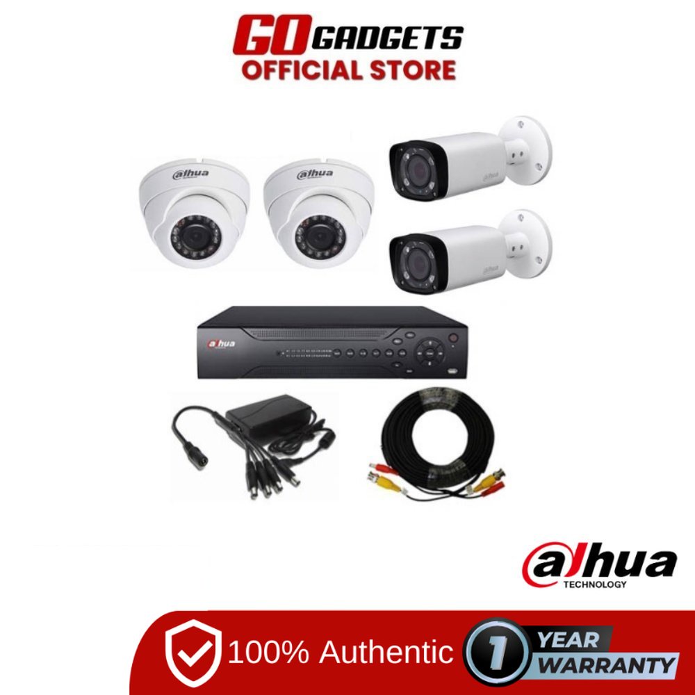 Dahua Wiz Sense 4 Channel Camera Kit 1x Ai Xvr 2x 2mp Bullet Turret ...