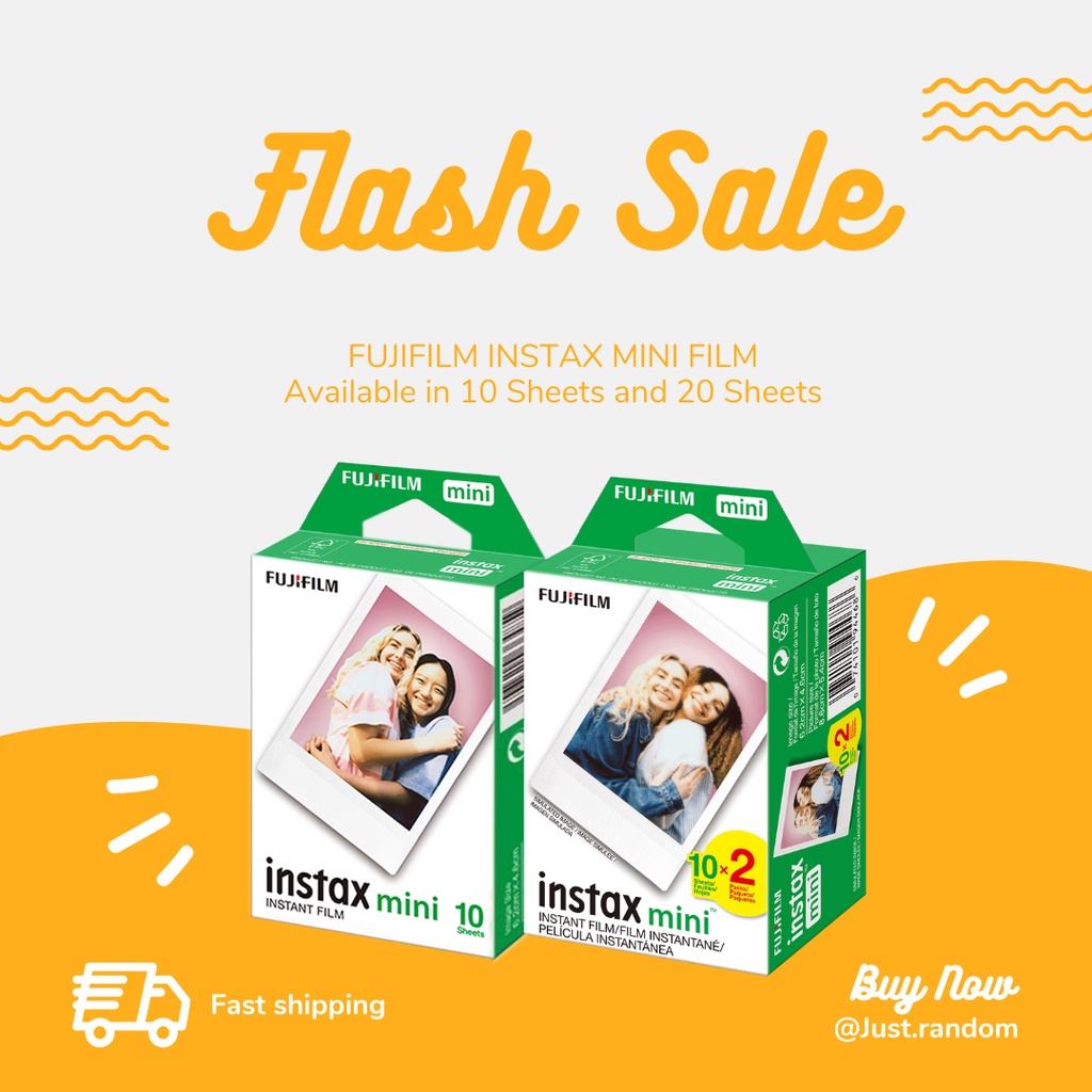 Fujifilm Instax Mini Square Film 20 Photo 10X2