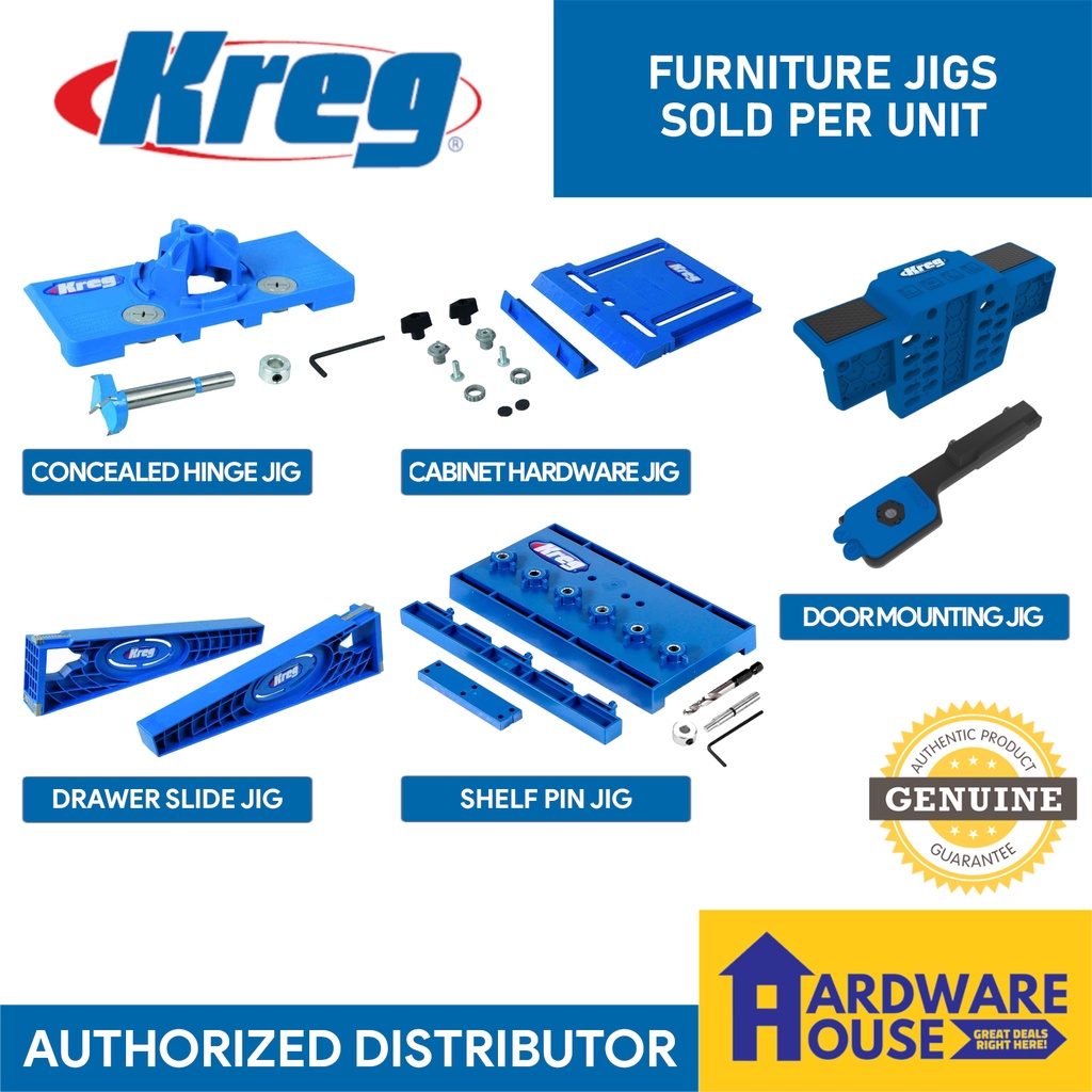 ORIGINAL KREG Hardware Jig Per Set For Door Concealed Hinge
